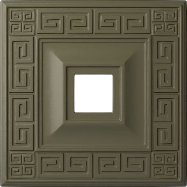 Ekena Millwork Eris Ceiling Medallion (Fits Canopies up to 9 7/8"), 18"W x 18"H x 3 1/2"ID x 1 1/8"P, Spartan Stone CM18ERSSF - main
